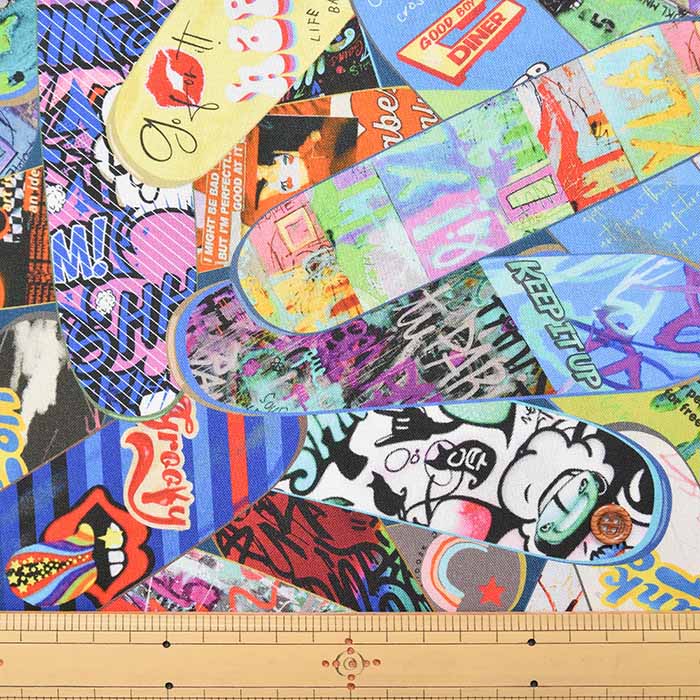 Cotton Seating Inkjet Printed Fabric Skateboarding Made in China - nomura tailor