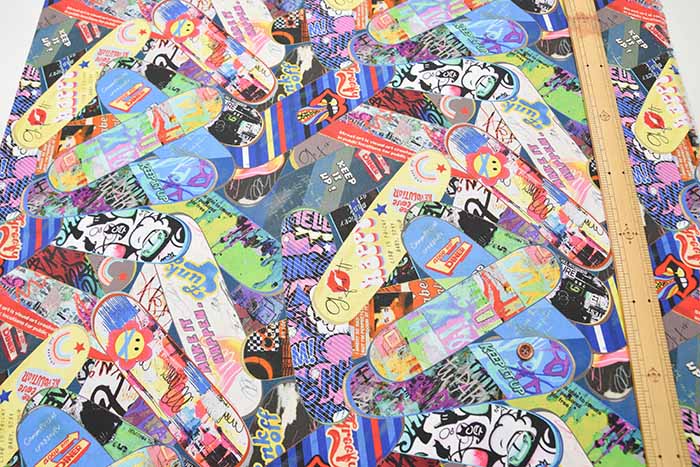 Cotton Seating Inkjet Printed Fabric Skateboarding Made in China - nomura tailor