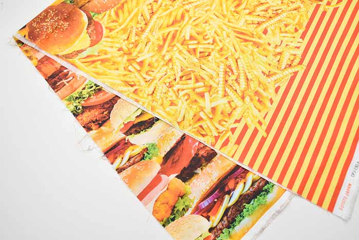 Cotton Seating Inkjet Printed Fabric Hamburger - nomura tailor