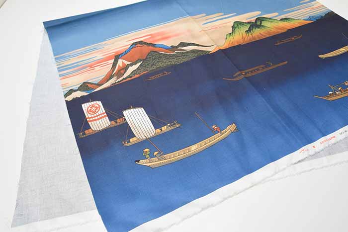 [selling individually] Made in China Cotton cinching inkjet print fabric Ship [1 pattern: approx. 73 cm - nomura tailor