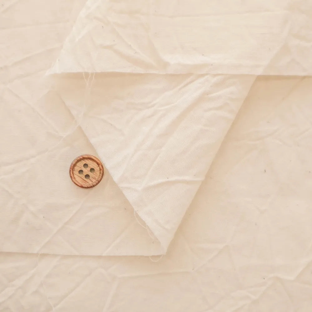 Kyoto-Made Sun-Dried Hand-Wrinkled Cotton Cambric Hand Washer Fabric - Plain - nomura tailor