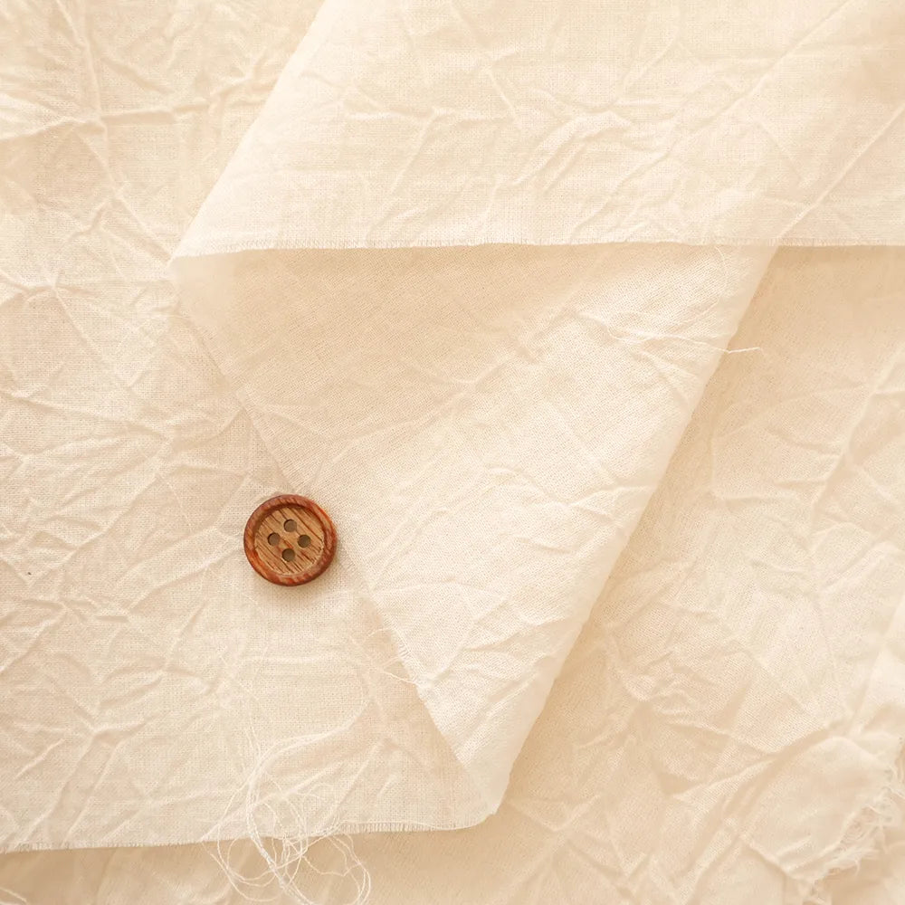 Kyoto-Made Sun-Dried Hand-Wrinkled Cotton 80 Lawn Hand-Washed Fabric - Plain - nomura tailor
