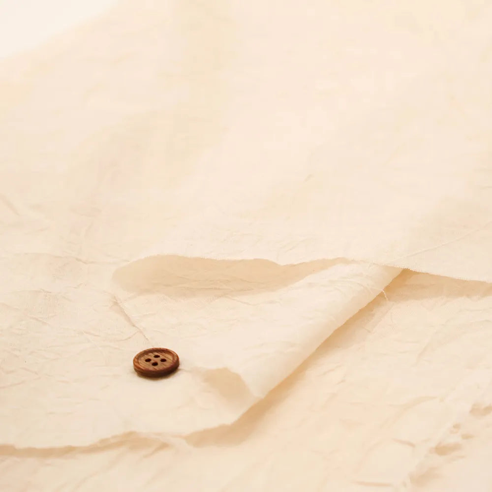 Kyoto-Made Sun-Dried Hand-Wrinkled Cotton 80 Lawn Hand-Washed Fabric - Plain - nomura tailor