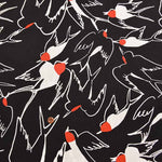 Organic cotton hand printed fabric spica garden "Swallows" by Aiko Hattori - nomura tailor