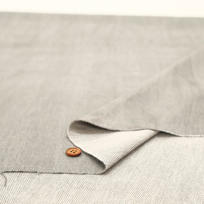 Cotton Soft Denim Herringbone Fabric - Plain - nomura tailor