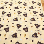 Made in Taiwan Cotton 20 Sheeting Inkjet-printed Fabric - Tapioca and Bears - nomura tailor