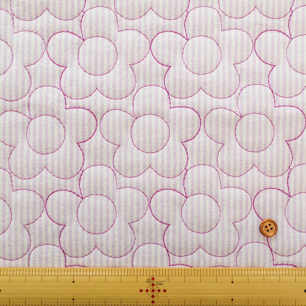 Made in China Cotton Embroidered Quilted Fabric - Flowers - nomura tailor