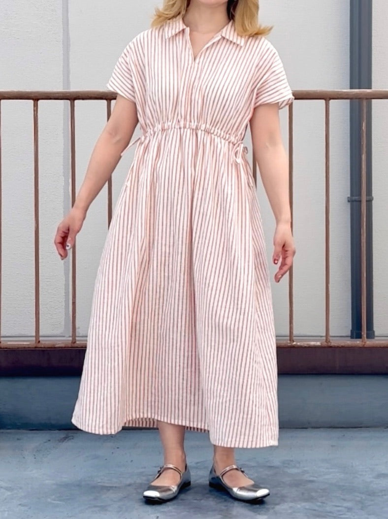 L/P Linen Stripe Fabric - nomura tailor