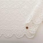 Polyester Café Curtain Fabric - Floral Lace Approx.50cm length - nomura tailor