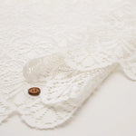 Polyester Café Curtain Fabric - Floral Lace Approx.50cm length - nomura tailor