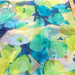 Polyester Organza Printed Fabric Big Flower - nomura tailor