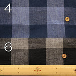 Washer-Processed C/L Block Check Fabric - nomura tailor
