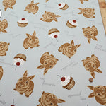 Cotton Oxford Fabric - Rabbit Cake - nomura tailor