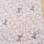 Cotton double gauze printed fabric Fluffy Bear - nomura tailor