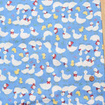 Cotton double gauze printed fabric Waddling Duck - nomura tailor