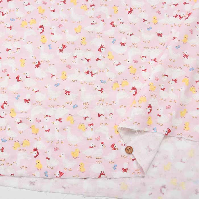 Cotton double gauze printed fabric Waddling Duck - nomura tailor