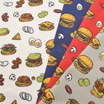 Cotton Ox Printed Fabric bambina Burger Material - nomura tailor