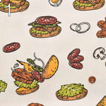 Cotton Ox Printed Fabric bambina Burger Material - nomura tailor