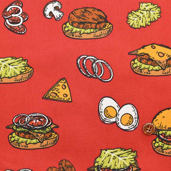 Cotton Ox Printed Fabric bambina Burger Material - nomura tailor