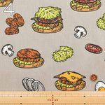 Cotton Ox Printed Fabric bambina Burger Material - nomura tailor