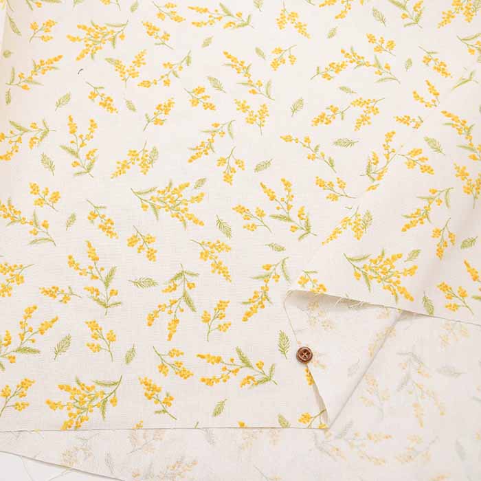 C/L Canvas Printed Fabric Mimosa - nomura tailor