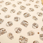 Cotton Oxford Printed Fabric - Pallas's Cat - nomura tailor