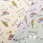 Cotton Oxford Printed Fabric - Wild Birds - nomura tailor