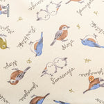 Cotton Oxford Printed Fabric - Wild Birds - nomura tailor
