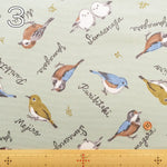 Cotton Oxford Printed Fabric - Wild Birds - nomura tailor