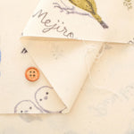 Cotton Oxford Printed Fabric - Wild Birds - nomura tailor