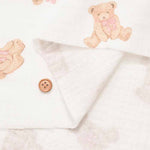 China Cotton Double Gauze Printed Fabric Fluffy Bear - nomura tailor