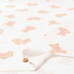 China Cotton Double Gauze Printed Fabric Fluffy Bear - nomura tailor