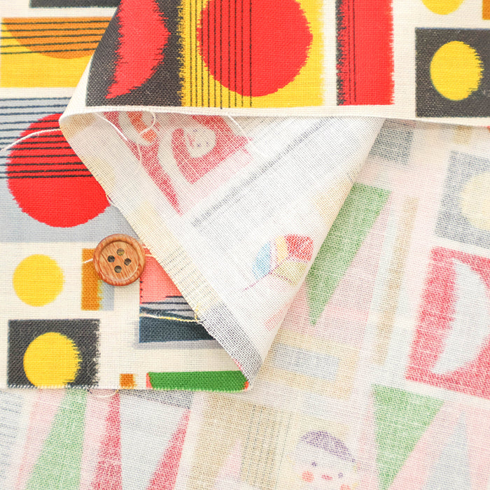 Cotton Sheeting Inkjet Printed Fabric - Yonagadou “Best Friends Forever” - nomura tailor