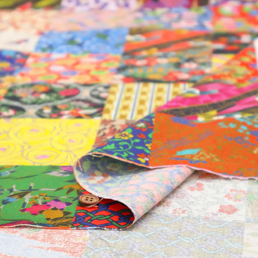 ノムラテーラーオリジナル Made in China Cotton Sheeting Inkjet-printed Fabric - Chiyogami - nomura tailor