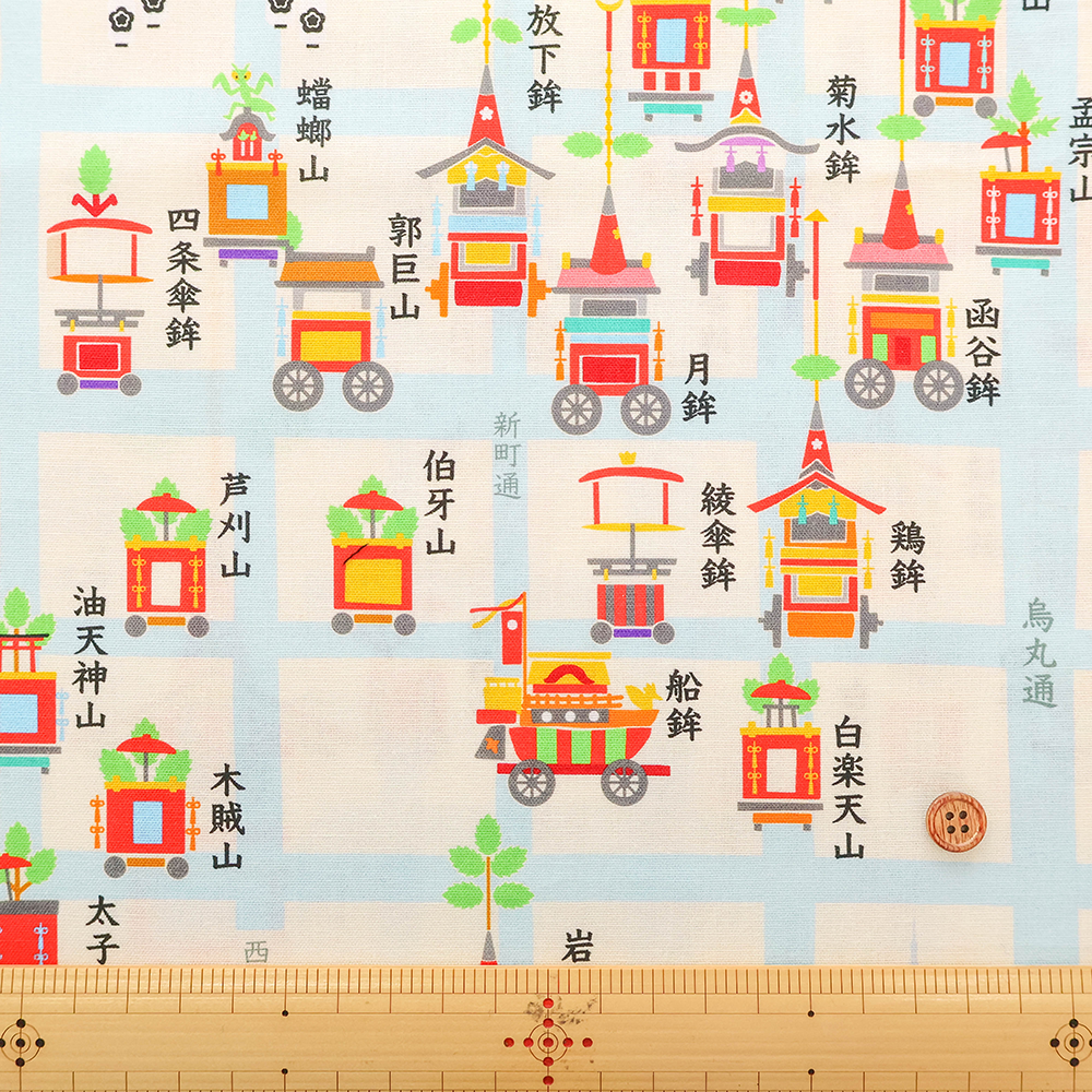 Made in China Cotton Sheeting Inkjet-printed Fabric -“Gion Festival” - nomura tailor
