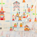 Made in China Cotton Sheeting Inkjet-printed Fabric -“Gion Festival” - nomura tailor