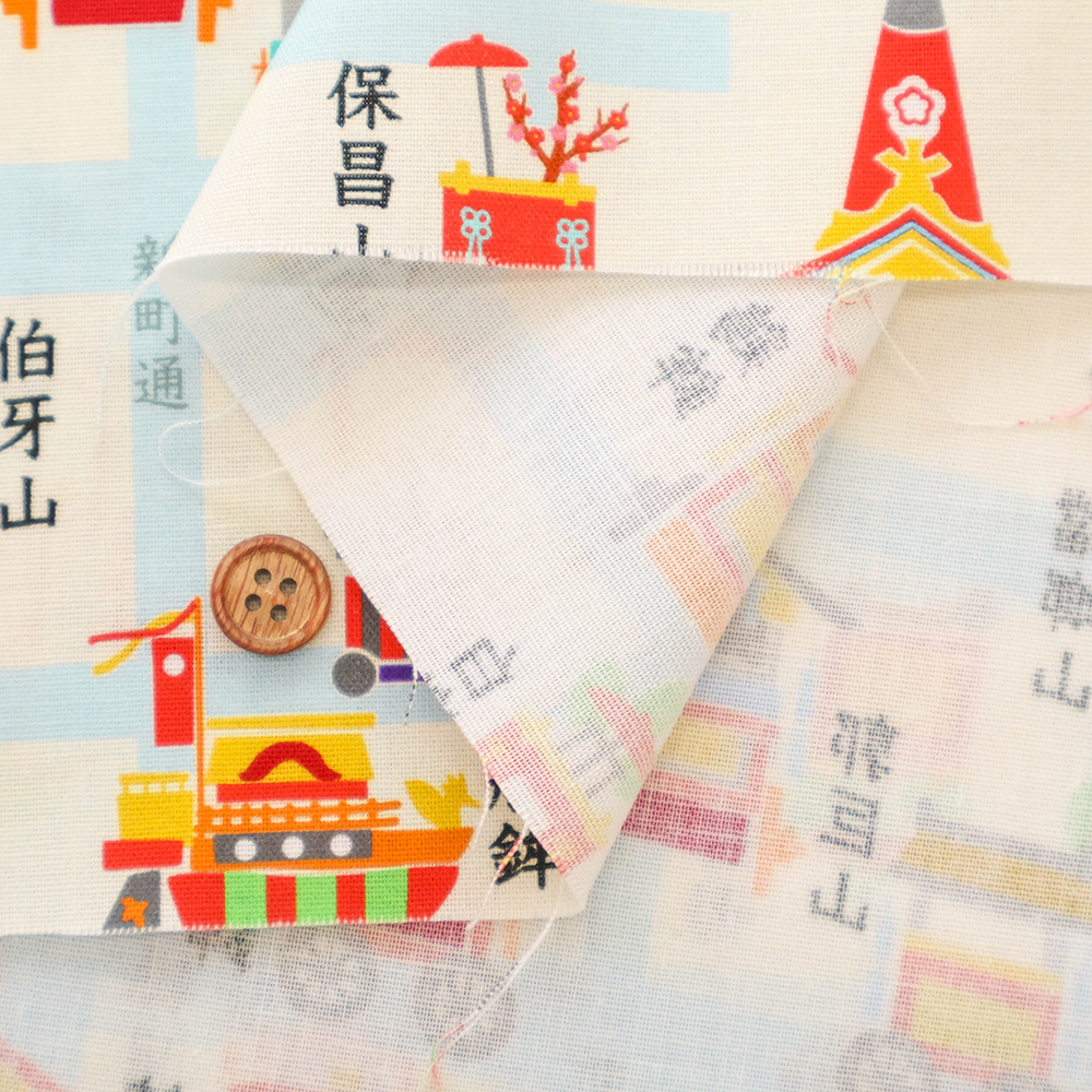 Made in China Cotton Sheeting Inkjet-printed Fabric -“Gion Festival” - nomura tailor