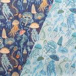 USA Cotton Printed Fabric WINDHAM FABRICS Jelly fish - nomura tailor