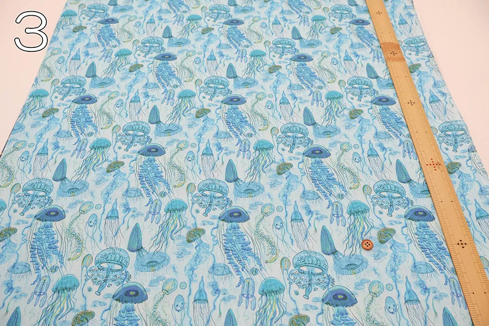 USA Cotton Printed Fabric WINDHAM FABRICS Jelly fish - nomura tailor