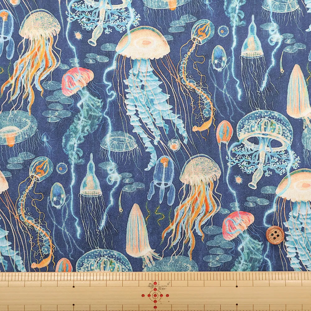 USA Cotton Printed Fabric WINDHAM FABRICS Jelly fish - nomura tailor