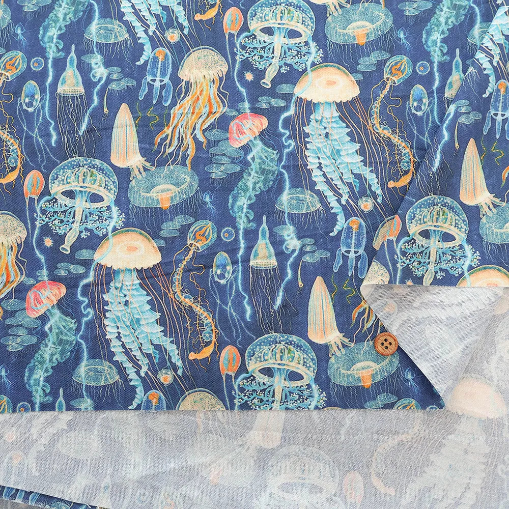 USA Cotton Printed Fabric WINDHAM FABRICS Jelly fish - nomura tailor