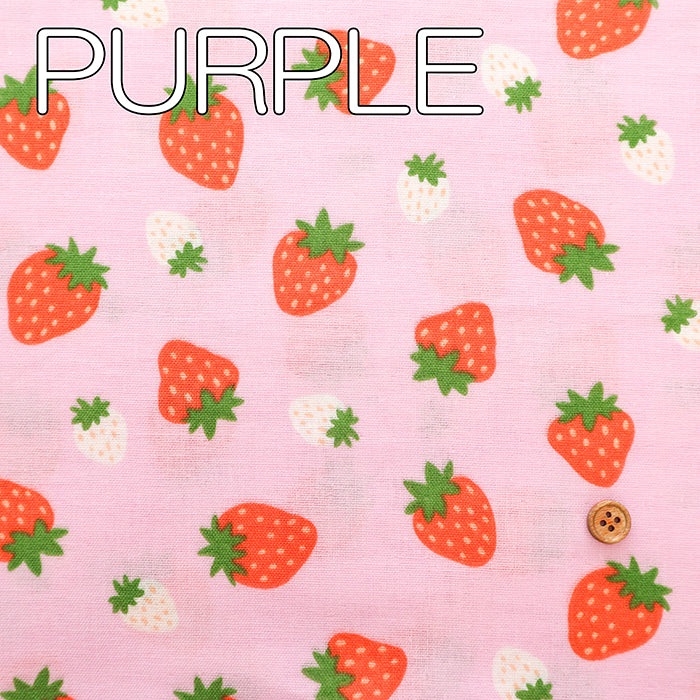Cotton Double Gauze Print Fabric - Rolling Strawberries - nomura tailor