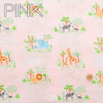 Cotton Double Gauze Print Fabric - Parent and Child Animals - nomura tailor
