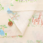 Cotton Double Gauze Print Fabric - Parent and Child Animals - nomura tailor