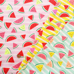 Cotton Sheeting Neon Printed Fabric - Watermelon - nomura tailor