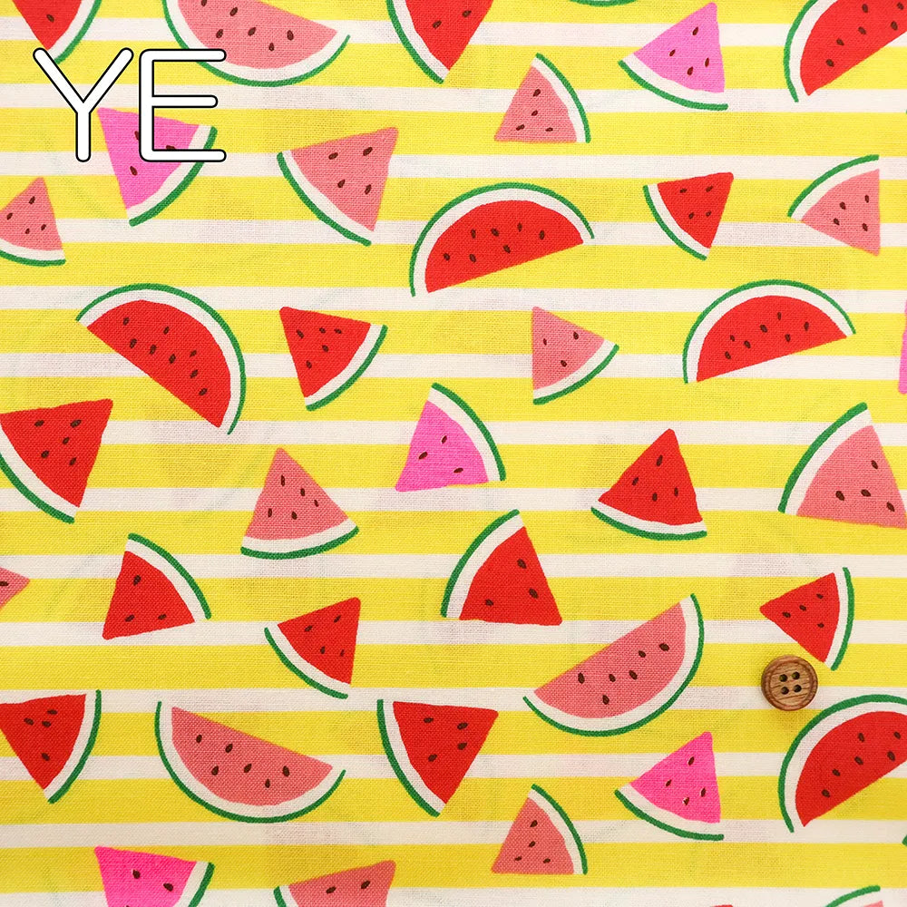 Cotton Sheeting Neon Printed Fabric - Watermelon - nomura tailor