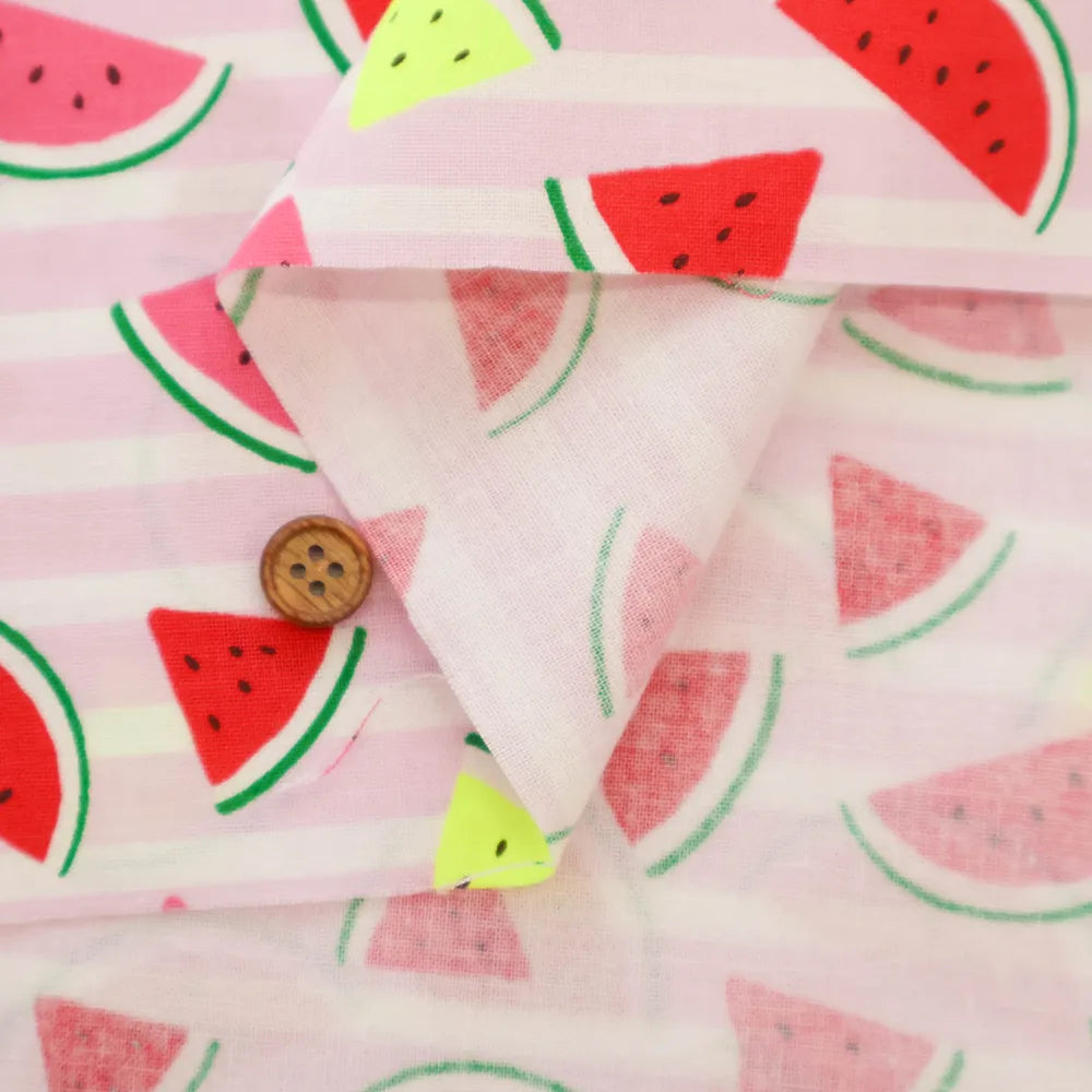 Cotton Sheeting Neon Printed Fabric - Watermelon - nomura tailor