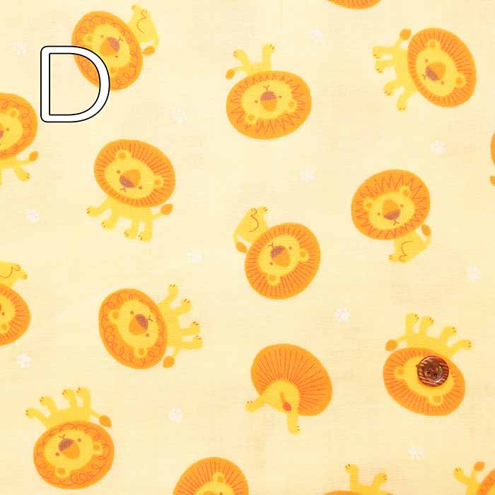 Cotton Double Gauze Printed Fabric Lion - nomura tailor