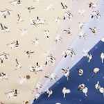 Cotton Ox Printed Fabric Snow and Striped Eagles - nomura tailor