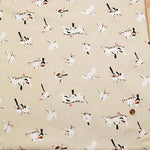 Cotton Ox Printed Fabric Snow and Striped Eagles - nomura tailor